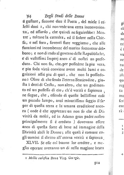 [Trattato degli studj delle donne, in due parti diviso, opera d'un'Accademico Intronato, dedicata a sua eccellenza la N.D. procuratessa Lisabetta Cornara Foscarini. Parte prima [-seconda]] 1