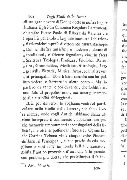 [Trattato degli studj delle donne, in due parti diviso, opera d'un'Accademico Intronato, dedicata a sua eccellenza la N.D. procuratessa Lisabetta Cornara Foscarini. Parte prima [-seconda]] 1