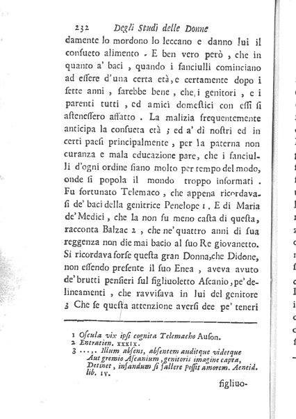 [Trattato degli studj delle donne, in due parti diviso, opera d'un'Accademico Intronato, dedicata a sua eccellenza la N.D. procuratessa Lisabetta Cornara Foscarini. Parte prima [-seconda]] 1