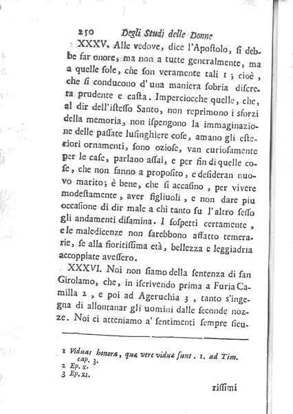 [Trattato degli studj delle donne, in due parti diviso, opera d'un'Accademico Intronato, dedicata a sua eccellenza la N.D. procuratessa Lisabetta Cornara Foscarini. Parte prima [-seconda]] 1