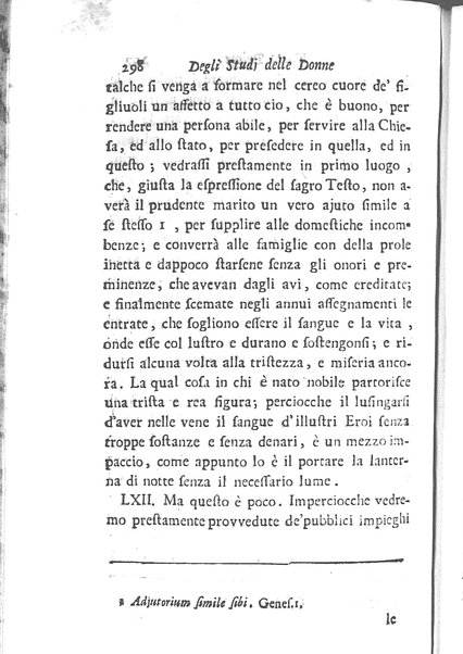 [Trattato degli studj delle donne, in due parti diviso, opera d'un'Accademico Intronato, dedicata a sua eccellenza la N.D. procuratessa Lisabetta Cornara Foscarini. Parte prima [-seconda]] 1