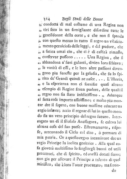 [Trattato degli studj delle donne, in due parti diviso, opera d'un'Accademico Intronato, dedicata a sua eccellenza la N.D. procuratessa Lisabetta Cornara Foscarini. Parte prima [-seconda]] 1