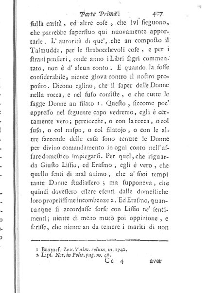 [Trattato degli studj delle donne, in due parti diviso, opera d'un'Accademico Intronato, dedicata a sua eccellenza la N.D. procuratessa Lisabetta Cornara Foscarini. Parte prima [-seconda]] 1
