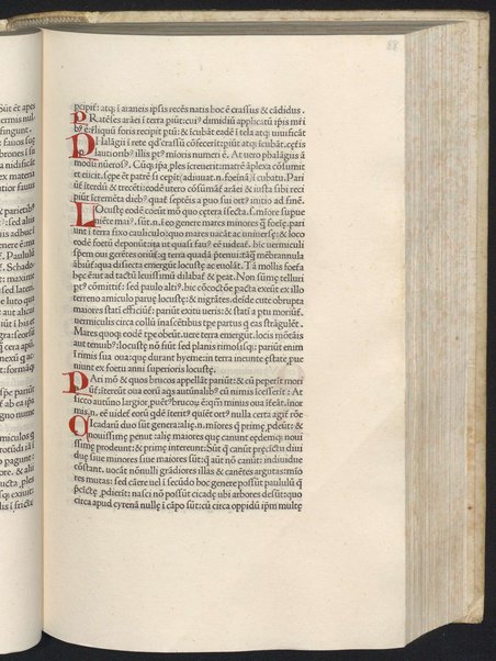 Finiunt libri de animalibus Aristotelis interprete Theodoro Gaze v. clarissimo: quos Ludouicus podocatharus Cyprius ex archetypo ipsius Theodori fideliter & diligenter auscultauit: & formulis imprimi curauit