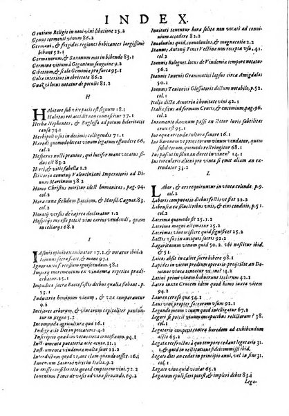 Tractatus de vinea, vindemia, et vino. Prospero Rendella Monopolitano I.C. celeberrimo authore. In quo quae ad vineae tutelam & culturam, vindemiae opus, vinitoris documenta pertinent; ac plures quaestiones, & leges, animaduertuntur, & dilucidè explicantur. Nec non vini genera plurima ac de vini commercio et vsu solerti cura proponuntur.... Cum indice capitum, & rerum notatu dignarum, quae in opere continentur