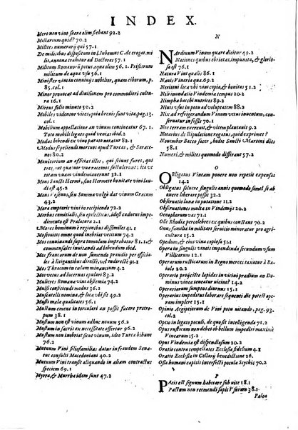 Tractatus de vinea, vindemia, et vino. Prospero Rendella Monopolitano I.C. celeberrimo authore. In quo quae ad vineae tutelam & culturam, vindemiae opus, vinitoris documenta pertinent; ac plures quaestiones, & leges, animaduertuntur, & dilucidè explicantur. Nec non vini genera plurima ac de vini commercio et vsu solerti cura proponuntur.... Cum indice capitum, & rerum notatu dignarum, quae in opere continentur