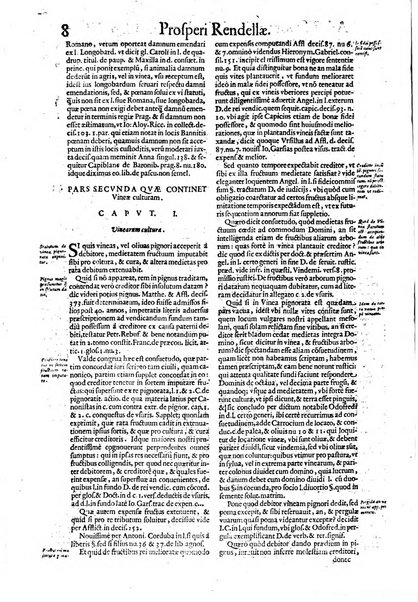 Tractatus de vinea, vindemia, et vino. Prospero Rendella Monopolitano I.C. celeberrimo authore. In quo quae ad vineae tutelam & culturam, vindemiae opus, vinitoris documenta pertinent; ac plures quaestiones, & leges, animaduertuntur, & dilucidè explicantur. Nec non vini genera plurima ac de vini commercio et vsu solerti cura proponuntur.... Cum indice capitum, & rerum notatu dignarum, quae in opere continentur