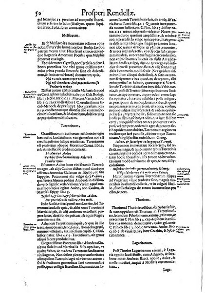 Tractatus de vinea, vindemia, et vino. Prospero Rendella Monopolitano I.C. celeberrimo authore. In quo quae ad vineae tutelam & culturam, vindemiae opus, vinitoris documenta pertinent; ac plures quaestiones, & leges, animaduertuntur, & dilucidè explicantur. Nec non vini genera plurima ac de vini commercio et vsu solerti cura proponuntur.... Cum indice capitum, & rerum notatu dignarum, quae in opere continentur