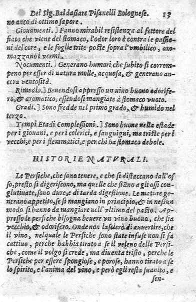 Trattato della natura de' cibi, et del bere, del sig. Baldassarre Pisanelli medico bolognese. ...