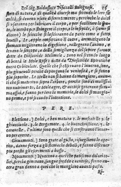 Trattato della natura de' cibi, et del bere, del sig. Baldassarre Pisanelli medico bolognese. ...