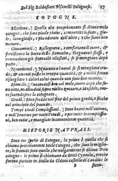 Trattato della natura de' cibi, et del bere, del sig. Baldassarre Pisanelli medico bolognese. ...