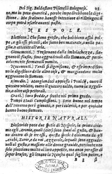 Trattato della natura de' cibi, et del bere, del sig. Baldassarre Pisanelli medico bolognese. ...