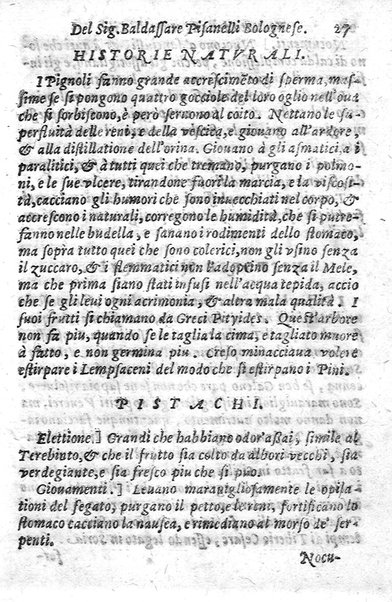 Trattato della natura de' cibi, et del bere, del sig. Baldassarre Pisanelli medico bolognese. ...