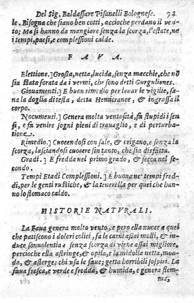 Trattato della natura de' cibi, et del bere, del sig. Baldassarre Pisanelli medico bolognese. ...