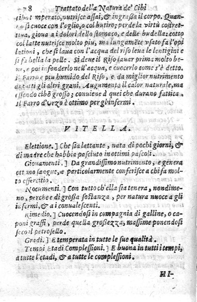 Trattato della natura de' cibi, et del bere, del sig. Baldassarre Pisanelli medico bolognese. ...