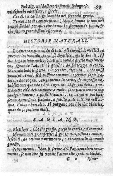 Trattato della natura de' cibi, et del bere, del sig. Baldassarre Pisanelli medico bolognese. ...