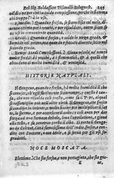 Trattato della natura de' cibi, et del bere, del sig. Baldassarre Pisanelli medico bolognese. ...