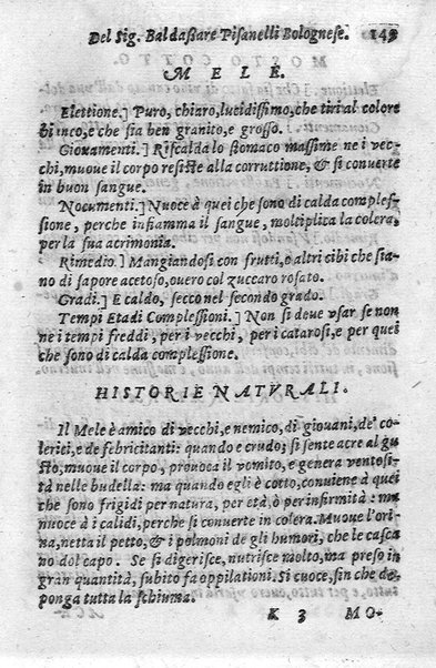 Trattato della natura de' cibi, et del bere, del sig. Baldassarre Pisanelli medico bolognese. ...