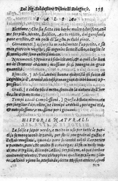 Trattato della natura de' cibi, et del bere, del sig. Baldassarre Pisanelli medico bolognese. ...