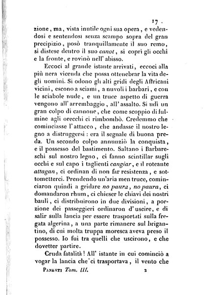 3: Relazione di un viaggio in Algeri del dottor Filippo Pananti di Mugello