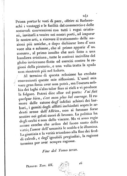 3: Relazione di un viaggio in Algeri del dottor Filippo Pananti di Mugello