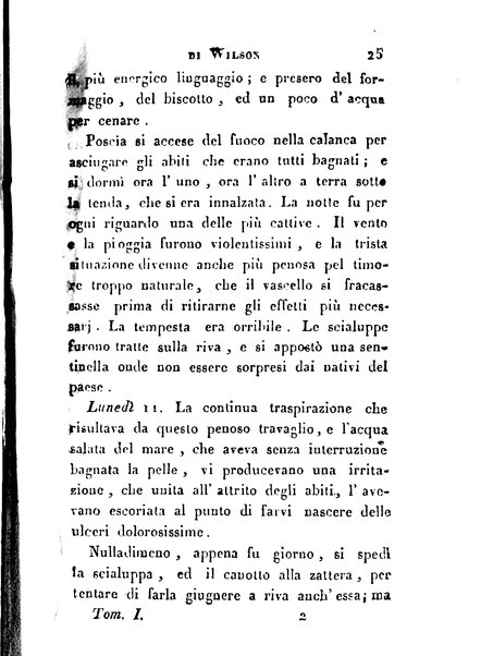 [Relazione delle isole Pelew situate nella parte occidentale dell'Oceano Pacifico composta sui giornali, e sulle notizie comunicate dal capitano Enrico Wilson ... Versione dal francese dal sig. Natale Pianazza corredata dal ritratto dell'autore, di una carta geografica, e di rami colorati. Vol 1. [-2.]] 1