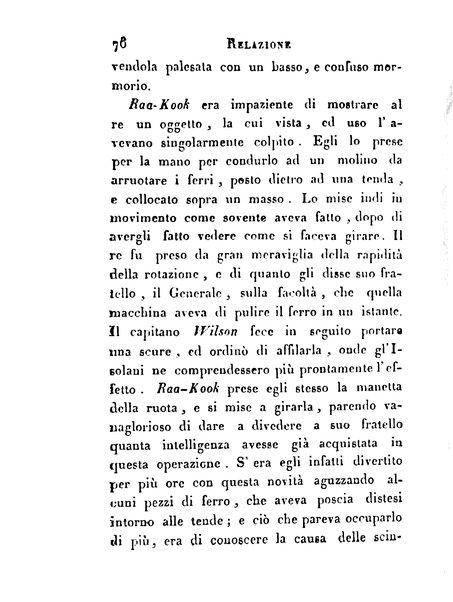 [Relazione delle isole Pelew situate nella parte occidentale dell'Oceano Pacifico composta sui giornali, e sulle notizie comunicate dal capitano Enrico Wilson ... Versione dal francese dal sig. Natale Pianazza corredata dal ritratto dell'autore, di una carta geografica, e di rami colorati. Vol 1. [-2.]] 1