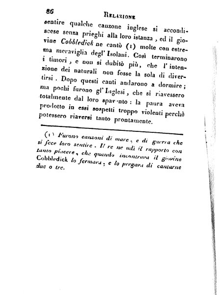 [Relazione delle isole Pelew situate nella parte occidentale dell'Oceano Pacifico composta sui giornali, e sulle notizie comunicate dal capitano Enrico Wilson ... Versione dal francese dal sig. Natale Pianazza corredata dal ritratto dell'autore, di una carta geografica, e di rami colorati. Vol 1. [-2.]] 1
