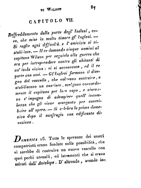 [Relazione delle isole Pelew situate nella parte occidentale dell'Oceano Pacifico composta sui giornali, e sulle notizie comunicate dal capitano Enrico Wilson ... Versione dal francese dal sig. Natale Pianazza corredata dal ritratto dell'autore, di una carta geografica, e di rami colorati. Vol 1. [-2.]] 1