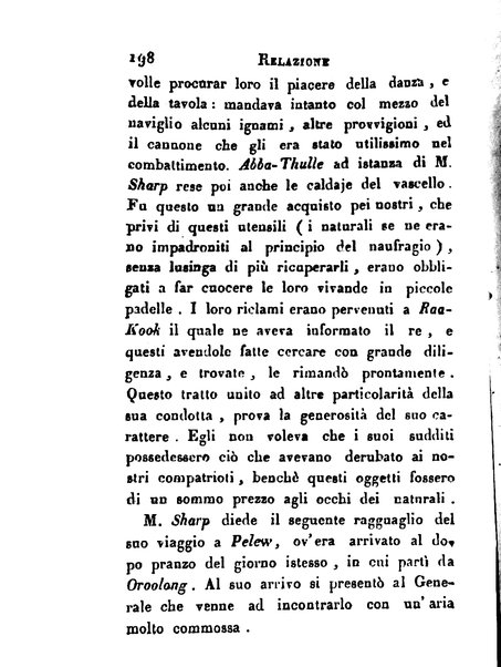 [Relazione delle isole Pelew situate nella parte occidentale dell'Oceano Pacifico composta sui giornali, e sulle notizie comunicate dal capitano Enrico Wilson ... Versione dal francese dal sig. Natale Pianazza corredata dal ritratto dell'autore, di una carta geografica, e di rami colorati. Vol 1. [-2.]] 1