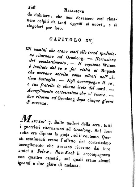 [Relazione delle isole Pelew situate nella parte occidentale dell'Oceano Pacifico composta sui giornali, e sulle notizie comunicate dal capitano Enrico Wilson ... Versione dal francese dal sig. Natale Pianazza corredata dal ritratto dell'autore, di una carta geografica, e di rami colorati. Vol 1. [-2.]] 1