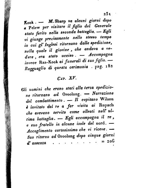 [Relazione delle isole Pelew situate nella parte occidentale dell'Oceano Pacifico composta sui giornali, e sulle notizie comunicate dal capitano Enrico Wilson ... Versione dal francese dal sig. Natale Pianazza corredata dal ritratto dell'autore, di una carta geografica, e di rami colorati. Vol 1. [-2.]] 1