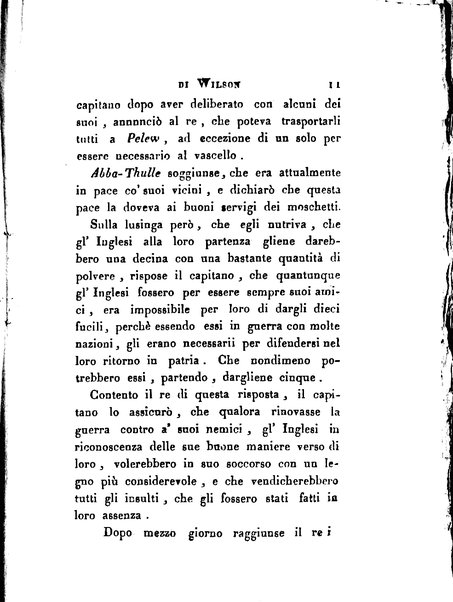 [Relazione delle isole Pelew situate nella parte occidentale dell'Oceano Pacifico composta sui giornali, e sulle notizie comunicate dal capitano Enrico Wilson ... Versione dal francese dal sig. Natale Pianazza corredata dal ritratto dell'autore, di una carta geografica, e di rami colorati. Vol 1. [-2.]] 2
