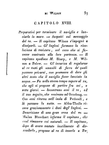 [Relazione delle isole Pelew situate nella parte occidentale dell'Oceano Pacifico composta sui giornali, e sulle notizie comunicate dal capitano Enrico Wilson ... Versione dal francese dal sig. Natale Pianazza corredata dal ritratto dell'autore, di una carta geografica, e di rami colorati. Vol 1. [-2.]] 2