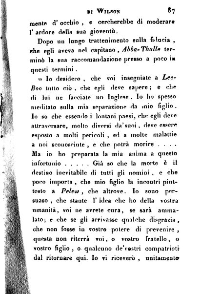 [Relazione delle isole Pelew situate nella parte occidentale dell'Oceano Pacifico composta sui giornali, e sulle notizie comunicate dal capitano Enrico Wilson ... Versione dal francese dal sig. Natale Pianazza corredata dal ritratto dell'autore, di una carta geografica, e di rami colorati. Vol 1. [-2.]] 2