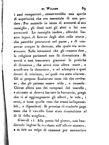 [Relazione delle isole Pelew situate nella parte occidentale dell'Oceano Pacifico composta sui giornali, e sulle notizie comunicate dal capitano Enrico Wilson ... Versione dal francese dal sig. Natale Pianazza corredata dal ritratto dell'autore, di una carta geografica, e di rami colorati. Vol 1. [-2.]] 2