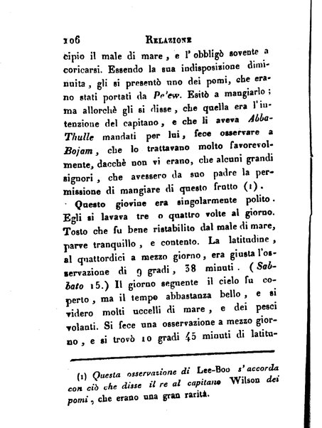 [Relazione delle isole Pelew situate nella parte occidentale dell'Oceano Pacifico composta sui giornali, e sulle notizie comunicate dal capitano Enrico Wilson ... Versione dal francese dal sig. Natale Pianazza corredata dal ritratto dell'autore, di una carta geografica, e di rami colorati. Vol 1. [-2.]] 2