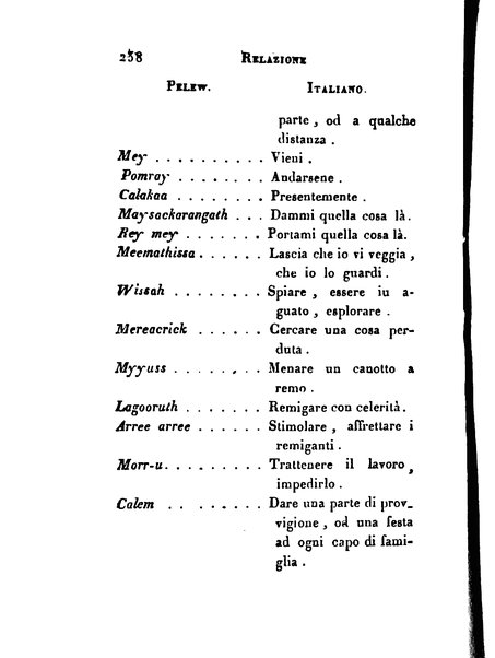 [Relazione delle isole Pelew situate nella parte occidentale dell'Oceano Pacifico composta sui giornali, e sulle notizie comunicate dal capitano Enrico Wilson ... Versione dal francese dal sig. Natale Pianazza corredata dal ritratto dell'autore, di una carta geografica, e di rami colorati. Vol 1. [-2.]] 2