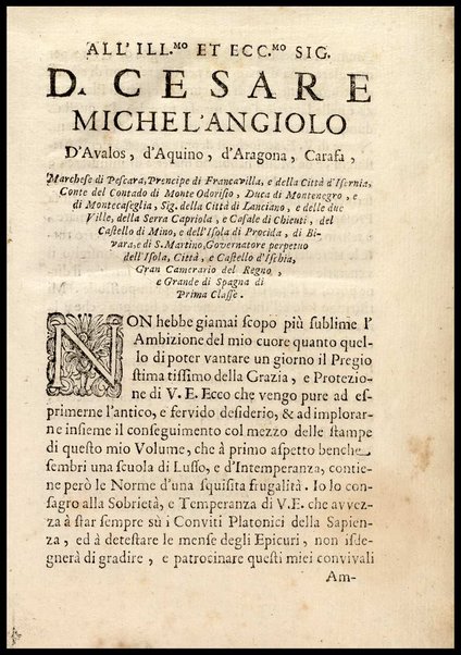 1: Parte prima in cui si tratta delle vivande di grasso