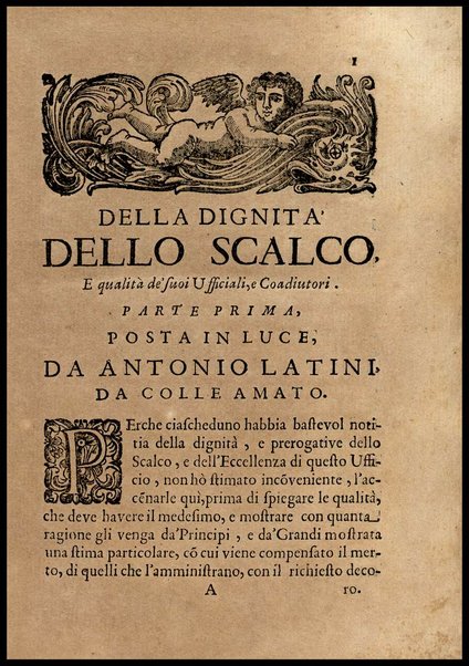 1: Parte prima in cui si tratta delle vivande di grasso