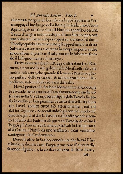 1: Parte prima in cui si tratta delle vivande di grasso