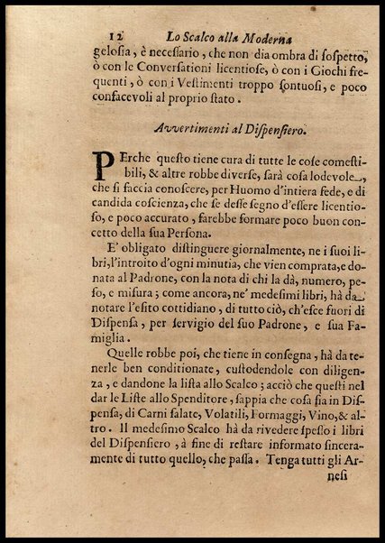 1: Parte prima in cui si tratta delle vivande di grasso