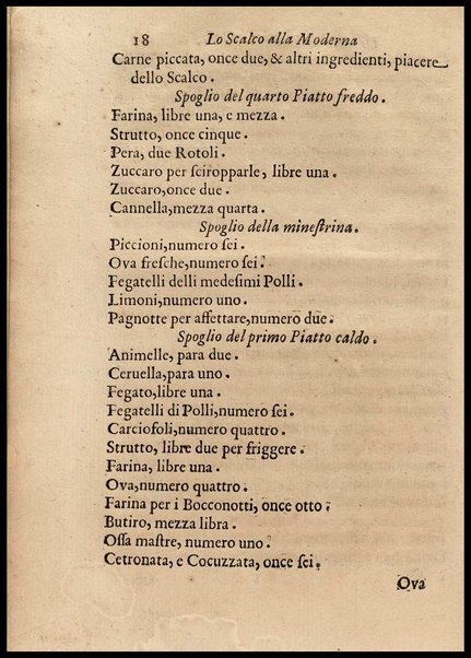 1: Parte prima in cui si tratta delle vivande di grasso
