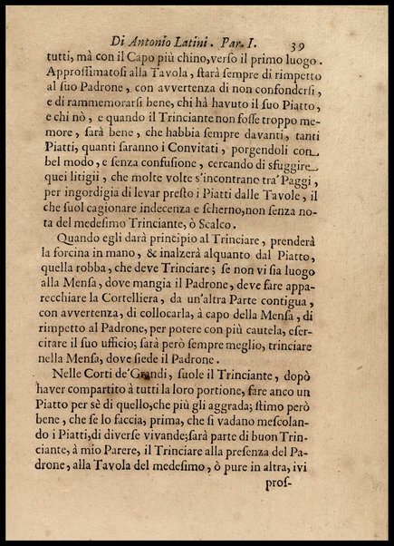 1: Parte prima in cui si tratta delle vivande di grasso