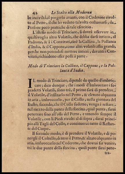 1: Parte prima in cui si tratta delle vivande di grasso