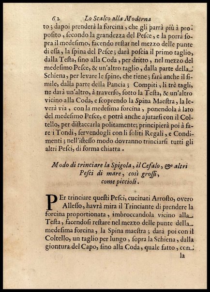 1: Parte prima in cui si tratta delle vivande di grasso