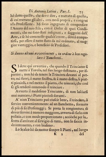 1: Parte prima in cui si tratta delle vivande di grasso