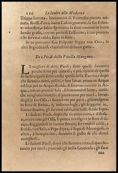 1: Parte prima in cui si tratta delle vivande di grasso