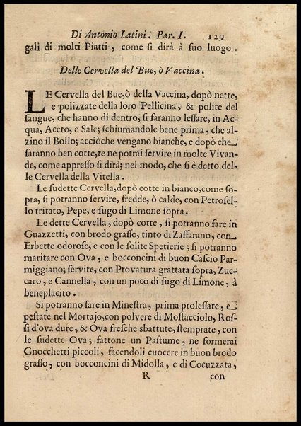 1: Parte prima in cui si tratta delle vivande di grasso