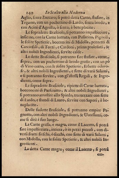 1: Parte prima in cui si tratta delle vivande di grasso